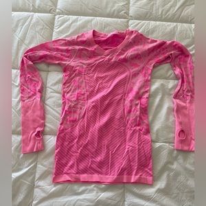 Lululemon pink patterned long sleeve